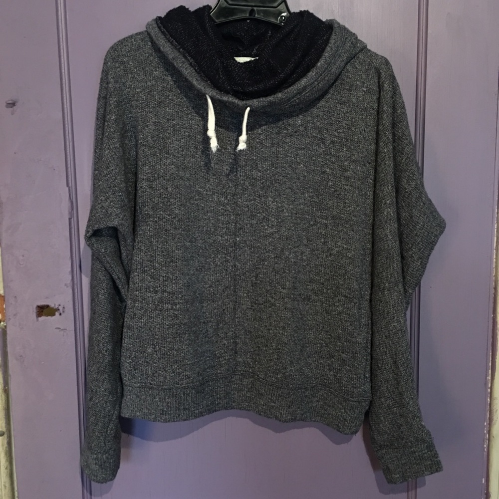 Unique Turtle Neck Pullover Sweatshirt